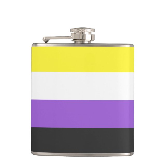Petaca Bandera de orgullo no binario (Anverso)