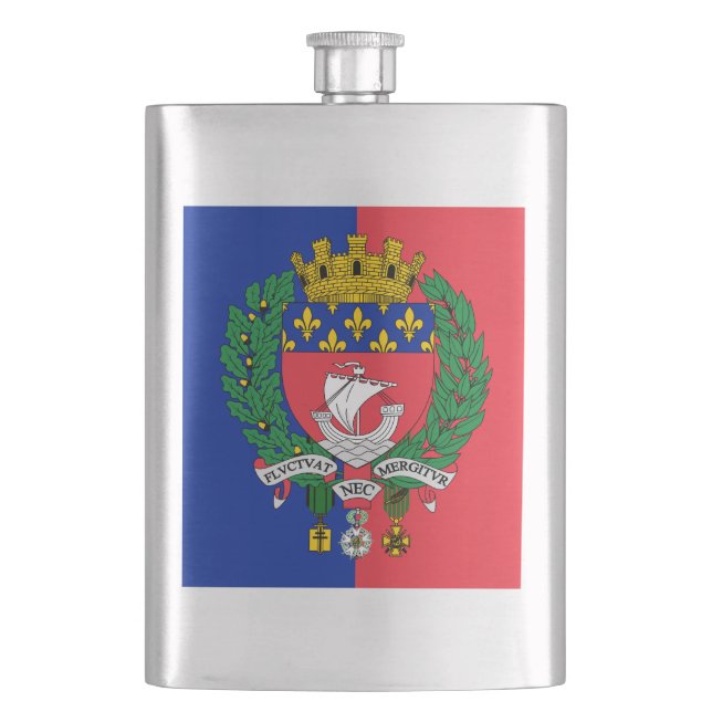 Petaca Bandera de París, araña de Francia (Anverso)