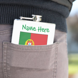 Petaca Bandera de Portugal Personalizada Patrimonio