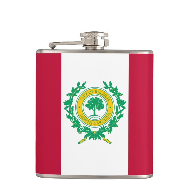 Petaca Bandera de Raleigh, matamoscas de la cadera de Car (Anverso)