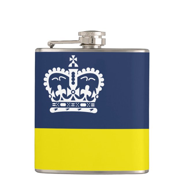 Petaca Bandera de Regina, matraz Saskatchewan (Anverso)