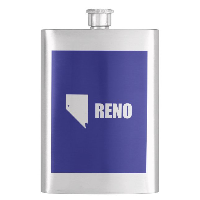 Petaca Bandera de Reno, Nevada Flask (Anverso)