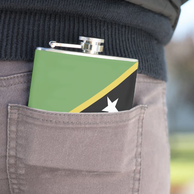 Petaca Bandera de Saint Kitts y Nevis (In Situ)