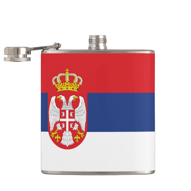 Petaca Bandera de Serbia (Abierto)