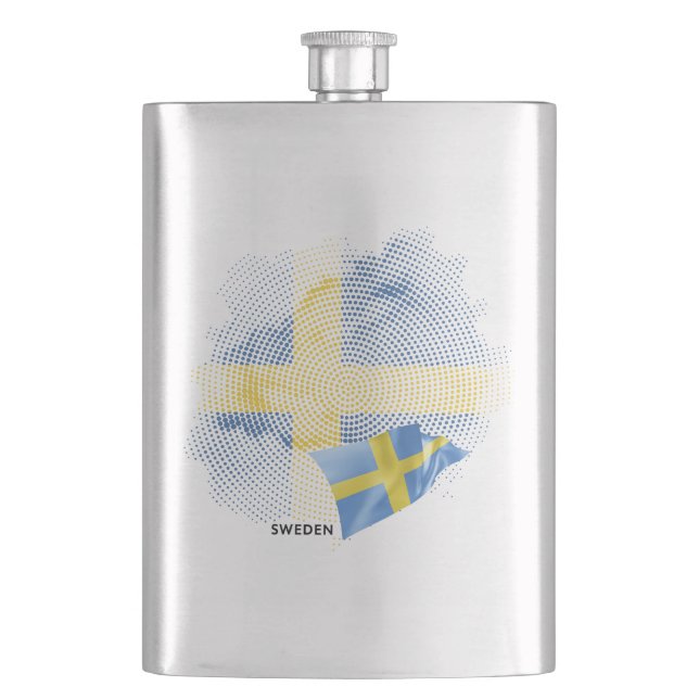 Petaca bandera de Suecia (Anverso)