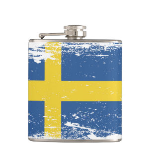 Petaca Bandera de Suecia del Grunge