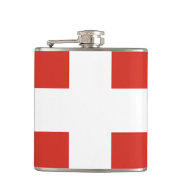 Petaca Bandera de Suiza Vinyl Wrapped Flask