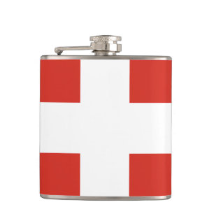 Petaca Bandera de Suiza Vinyl Wrapped Flask