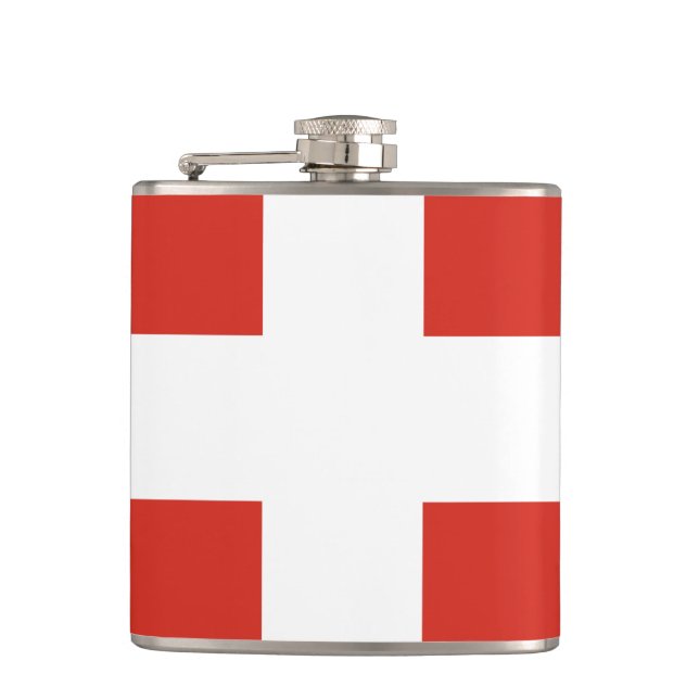 Petaca Bandera de Suiza Vinyl Wrapped Flask (Anverso)