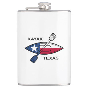Petaca Bandera de Texas en kayak