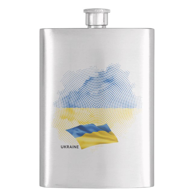 Petaca bandera de Ucrania (Anverso)