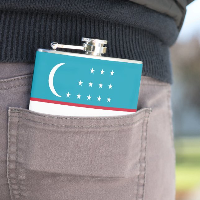 Petaca Bandera de Uzbekistán (In Situ)