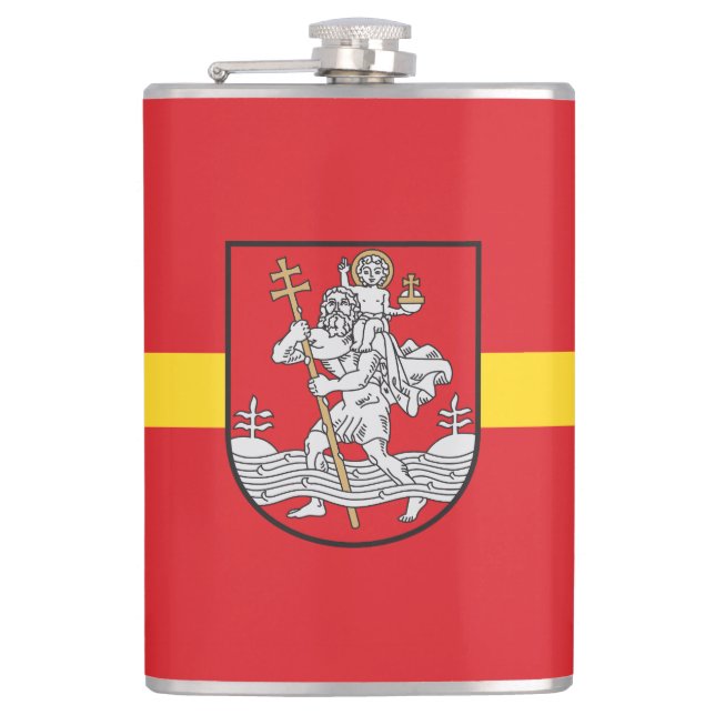 Petaca Bandera de Vilnius, matamoscas de cadera de Lituan (Anverso)