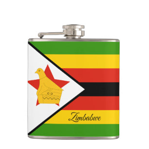 Petaca Bandera de Zimbabue y seguidores deportivos de Zim
