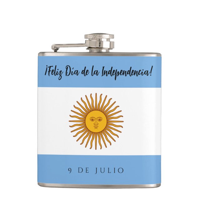 Petaca Bandera del Día de la Independencia de Argentina (Anverso)