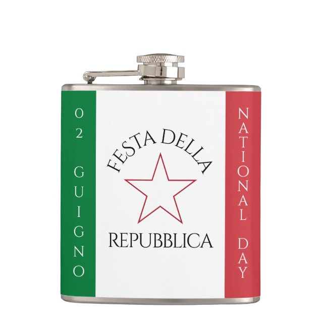 Petaca Bandera del Día Nacional de la Festa della Repubbl (Anverso)