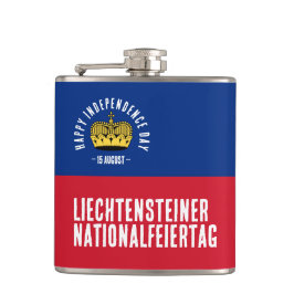Petaca Bandera del Día Nacional de Liechtenstein