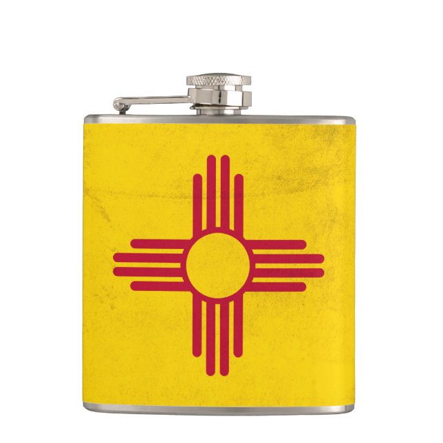 Petaca Bandera del Estado de Nuevo México - Zia Sun (Anverso)