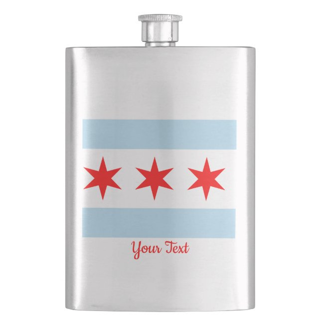 Petaca Bandera del matraz clásico de Chicago (Anverso)