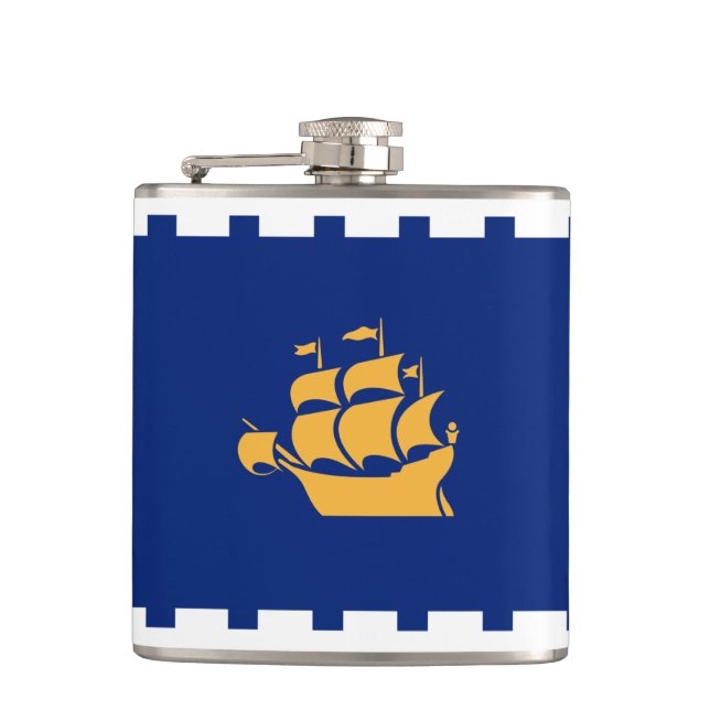 Petaca Bandera del matraz de la ciudad de Quebec (Anverso)