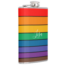 Bandera del Orgullo Arco Iris Monograma LGBTQ - No