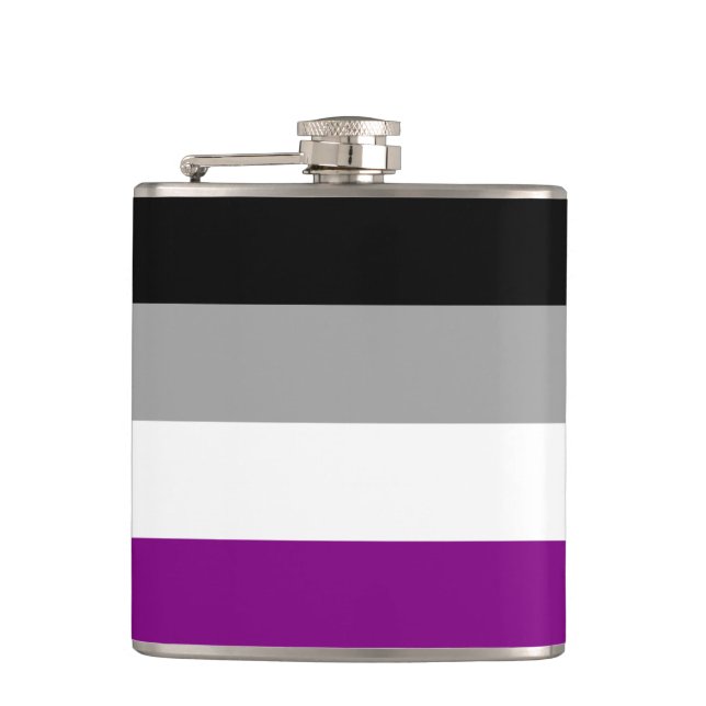 Petaca Bandera del orgullo asexual (Anverso)