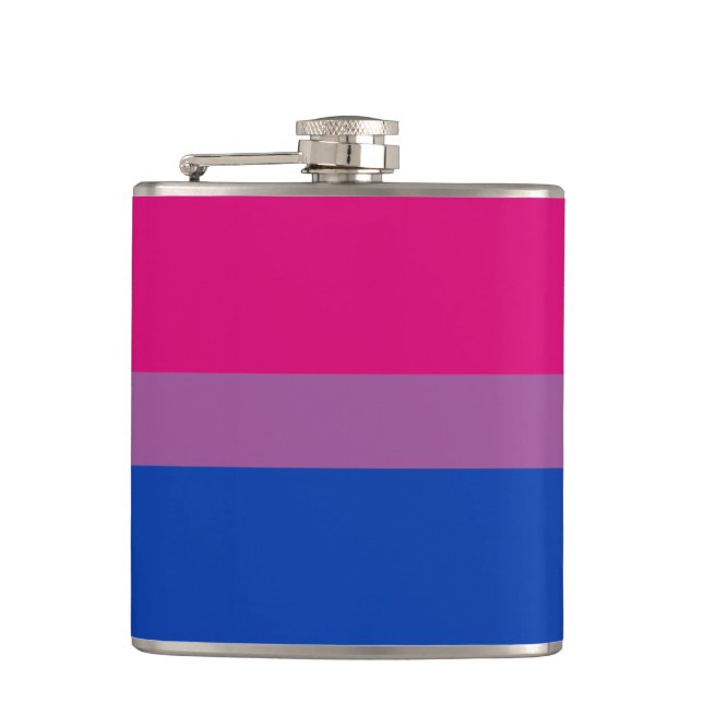 Petaca Bandera del Orgullo de Bisexualidad (Anverso)