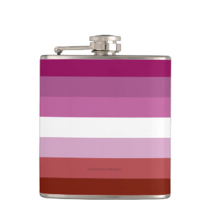 Petaca bandera del orgullo lésbico femenino de SlipperyJo