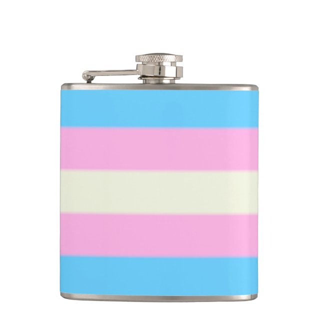 Petaca Bandera del orgullo transgénero caído (Anverso)