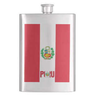 Petaca Bandera del Perú elegante máscara patriótica