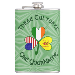 Petaca Bandera escocesa Líon irlandés americano personali