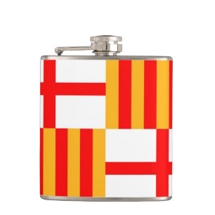 Petaca bandera España de la ciudad de Barcelona