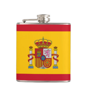 Petaca Bandera española con corazón rojo - Hinchas Espa
