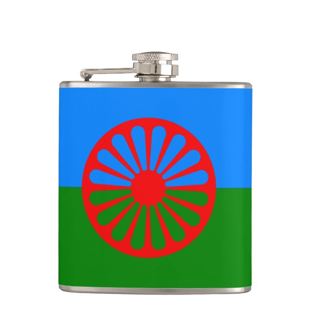 Petaca Bandera gitana oficial rubia (Anverso)