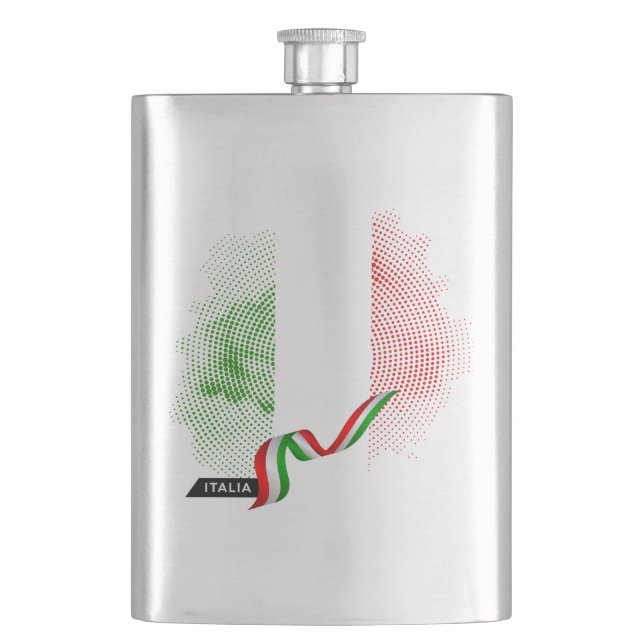 Petaca bandera italiana (Anverso)