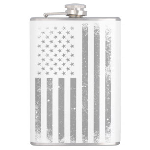 Petaca Bandera moderna estilizada negra de los Estados Un