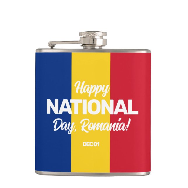 Petaca Bandera nacional rumana del Día de la Independenci (Anverso)