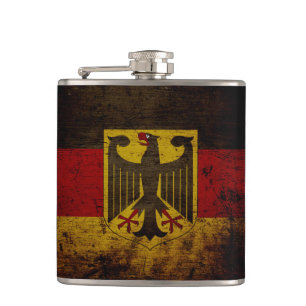 Petaca Bandera negra de Alemania del Grunge