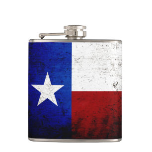 Petaca Bandera negra del estado de Tejas del Grunge