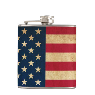 Petaca Bandera Patriótica Americana Vintage