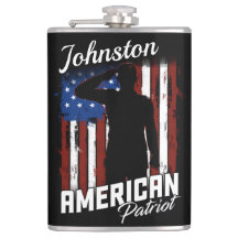 Bandera personalizada del soldado patriota america