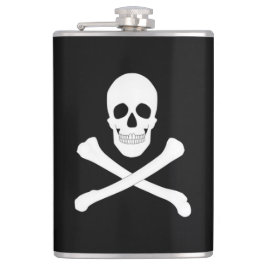 Petaca Bandera pirata (cráneo y cruz) (Jolly Roger)