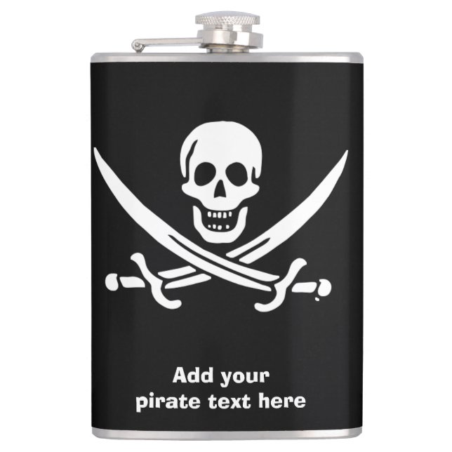 Petaca Bandera pirata de Jolly roger (Anverso)
