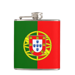 Petaca Bandera portuguesa y fanáticos de Portugal/deport