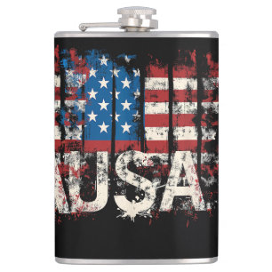 Petaca Bandera Retro Americana USA 4 de julio