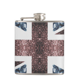 Petaca Bandera rusa del Reino Unido azul rojo brillante p