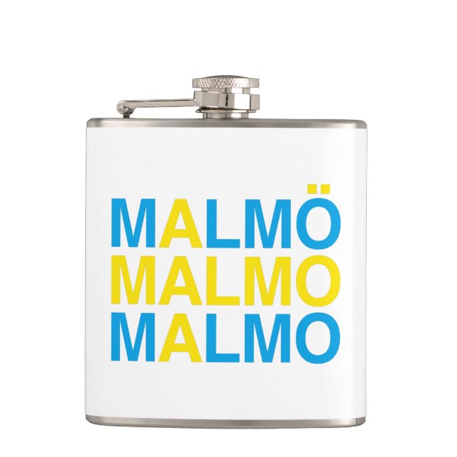 Petaca Bandera sueca MALMO (Anverso)