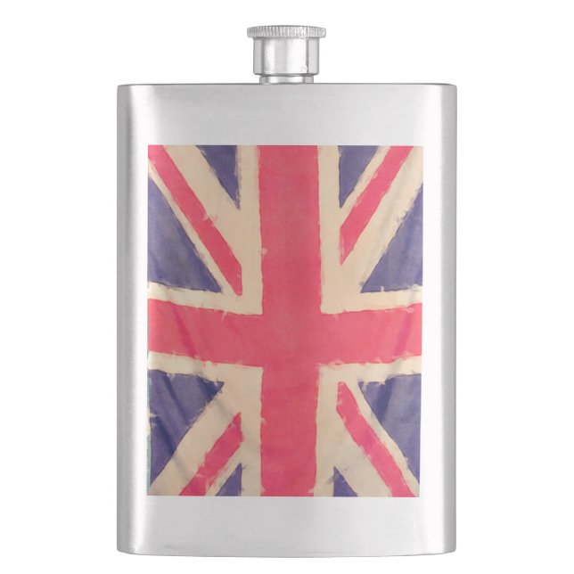 Petaca BANDERA UNION JACK grunge (Anverso)