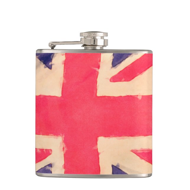 Petaca BANDERA UNION JACK grunge (Anverso)