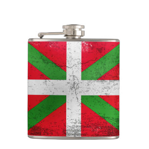 Petaca Bandera vasca apenada del estilo: Ikurriña,
